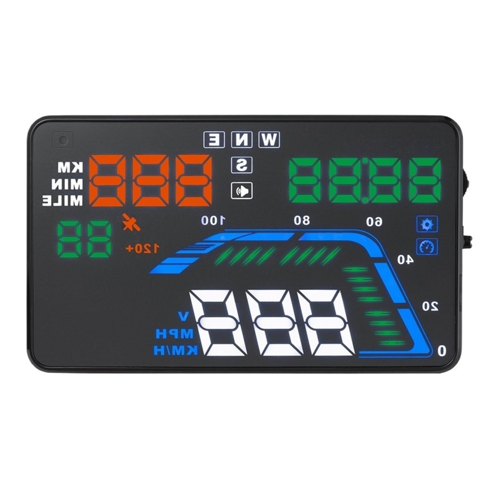 Proyector De Velocímetro De Coche De 5,5 ", Pantalla Frontal, GPS, Hud, Proyector De Coche, Odómetro De Velocidad Automático Digital Instrumento Multifunción