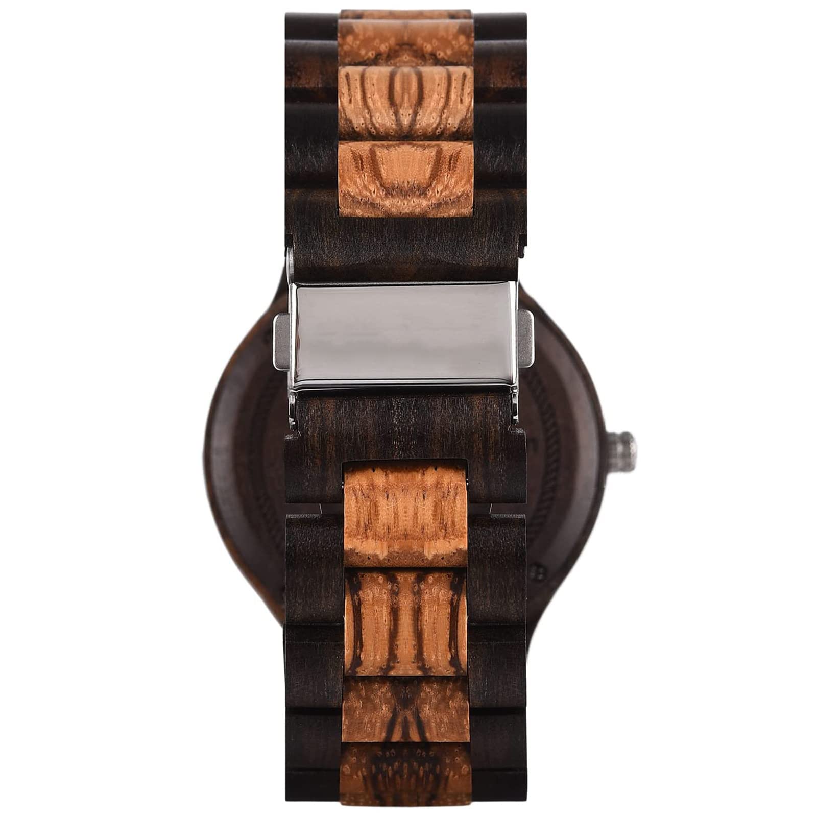 Reloj analógico de madera vikinga con diseño de pata de oso vikingo, reloj de pulsera con movimiento de cuarzo, hecho a mano con grabado de madera con envoltura de regalo