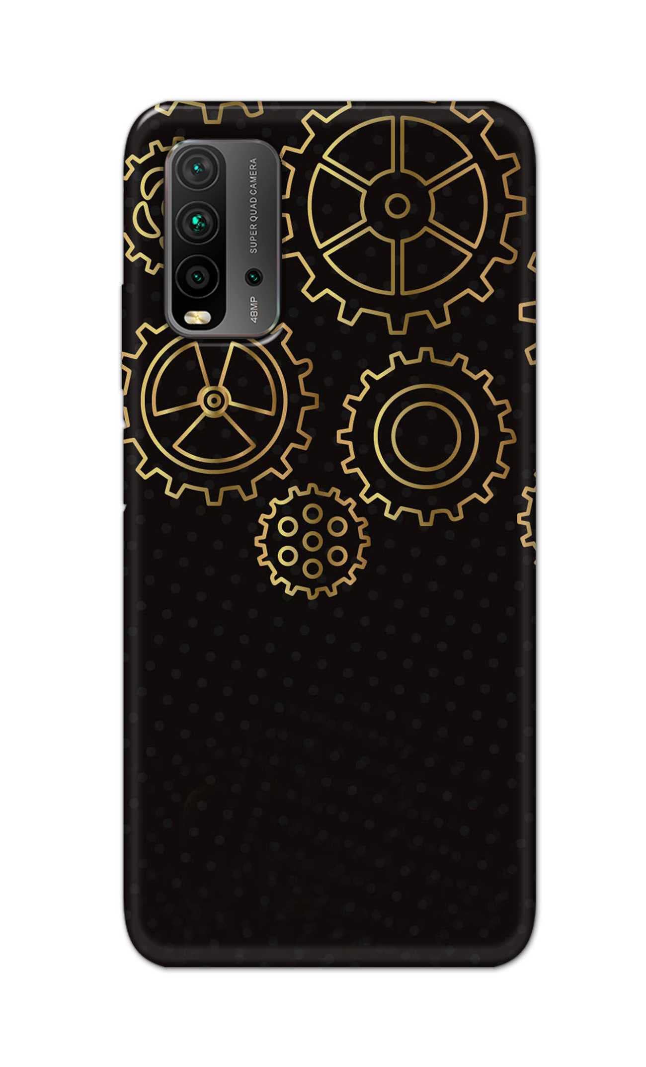PRINTFIDAA® Printed Hard Back Cover for Mi Redmi 9 Power Back Cover (Gears and Lenses) -280724(HJ)