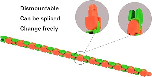 Miniatura 2 de Paquete de 6 juguetes para aliviar el estrés y la ansiedad, cadena giratoria, malla de mármol, pistas locas