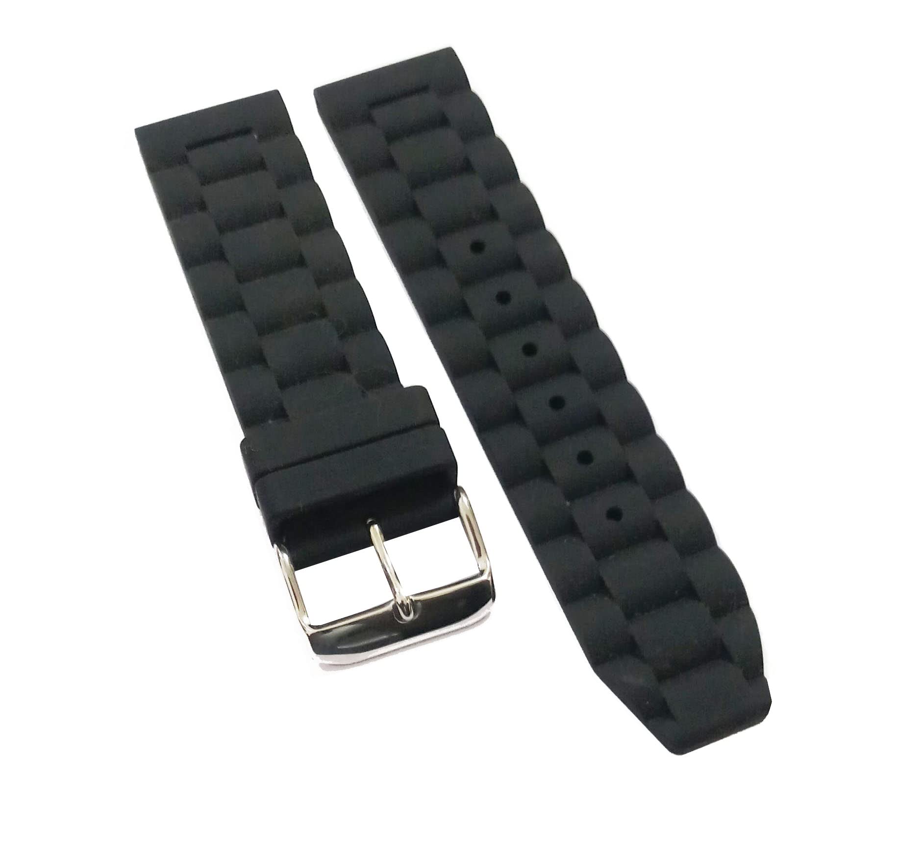 Ewatchaccessories 22mm Silicone Rubber Watch Band Strap Fits 40MM GMT Black Pin Buckle (B09Q8T5WCT) Amazon Price History, Amazon Price Tracker