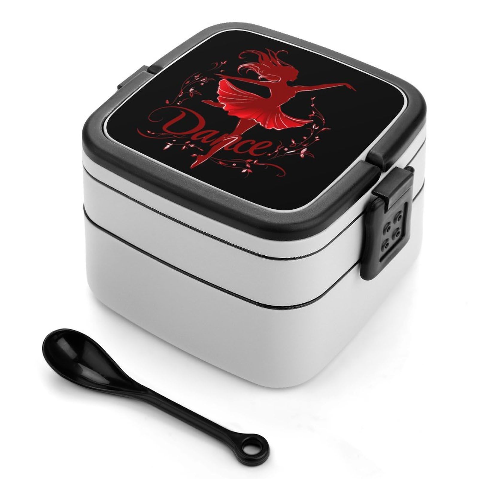 CGSBNGHA Funny Dancer Dancing Bento Lunch Box 2 Layer Lunchbox Food Container for Adults Office