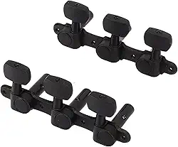 Cabeças de Máquina de Afinador de Guitarra Acústica, 2 Peças, Afinador de Guitarra Clássica Triplo Fechado, Metal Durável para Luthier para Reparo