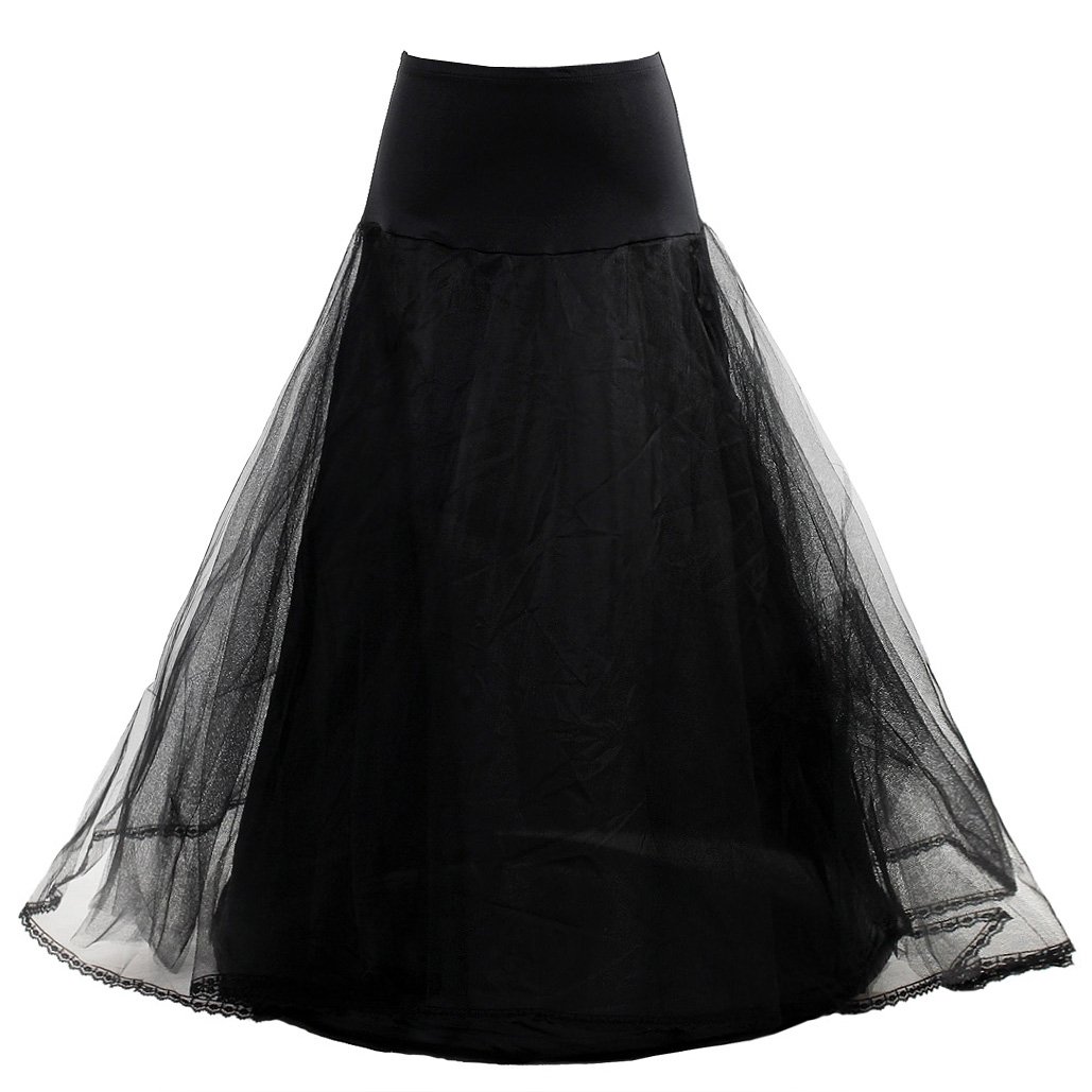 Sottogonna Con pizzo, 1 cerchio, 3 strati, Crinolina sottoveste, per Vestito Abito da Sposa, Taglia unica, Adatto per Taglia XS, S, M, L, XL, XXL. KXB-0019