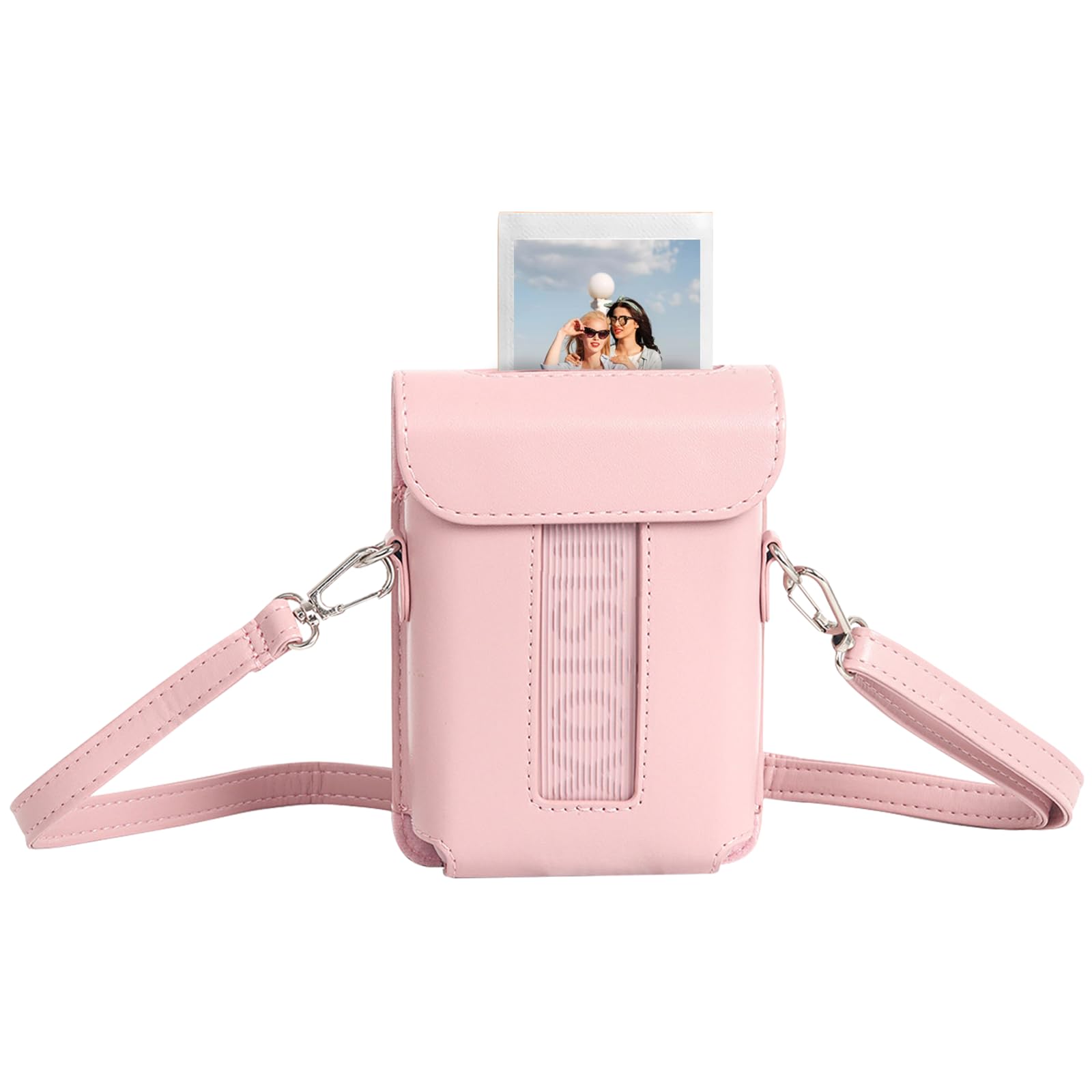 HIYQIN Mini Link 3 Printer Protective Case, PU Leather Carrying Case fits for Fujifilm Instax Mini Link 3 Smartphone Printer with Adjusable Shoulder