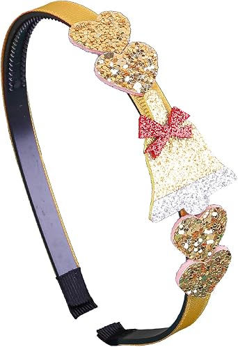 Santa Claus Heart Headbands Red Glitter Christmas Headband