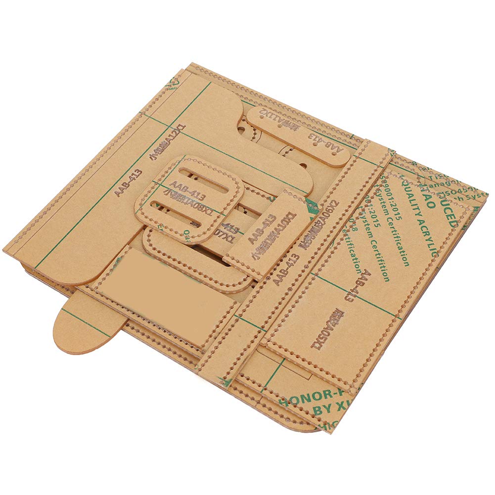 Plantilla acrílica para bolso de hombro de 12 piezas, suministros para manualidades con patrón de cuero, plantillas acrílicas transparentes para bolsas hechas a mano con múltiples