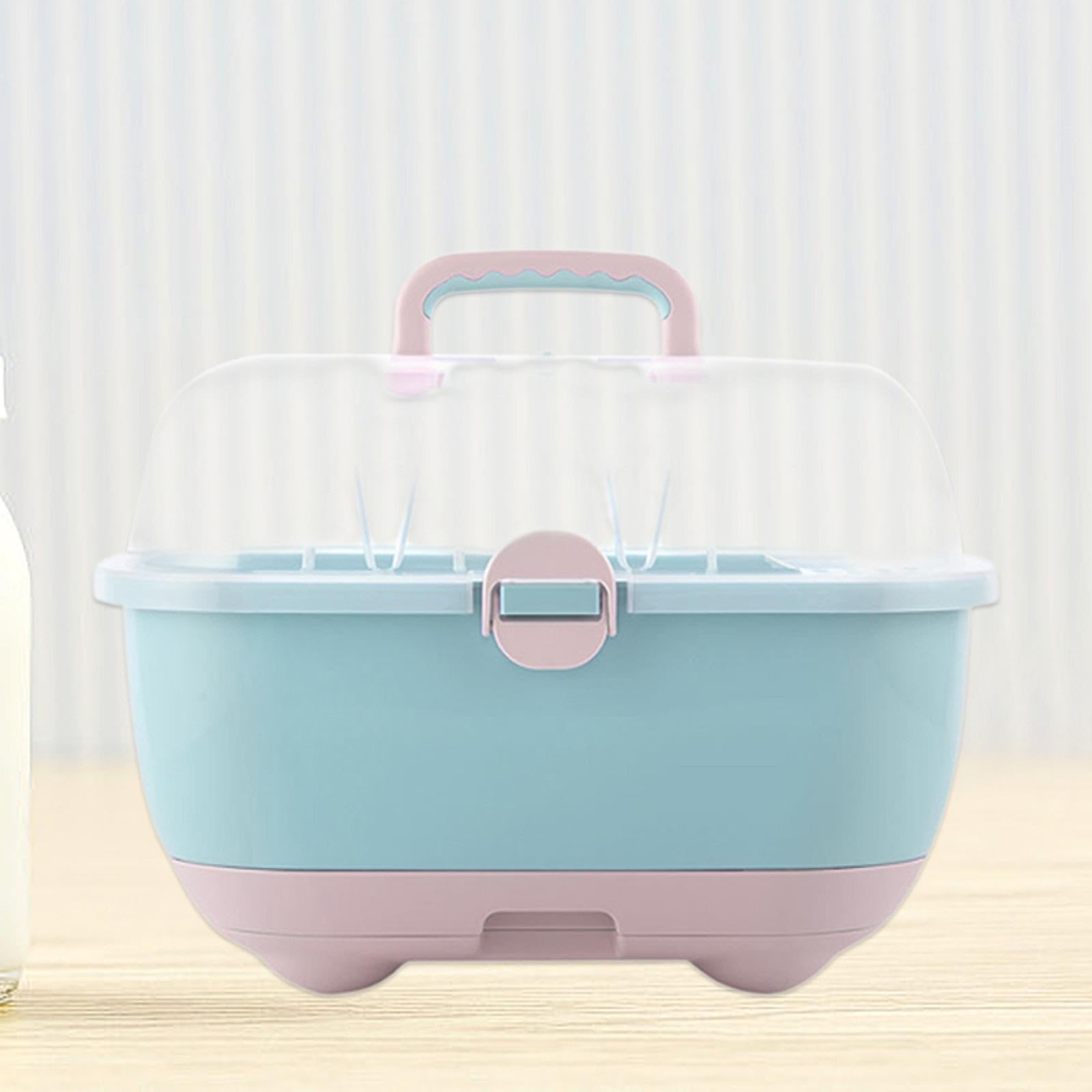 Amagogo Égouttoir à Bouteilles, boîte de Rangement, boîte à Vaisselle, Panier à Vaisselle Facile à Nettoyer pour comptoir de Cuisine