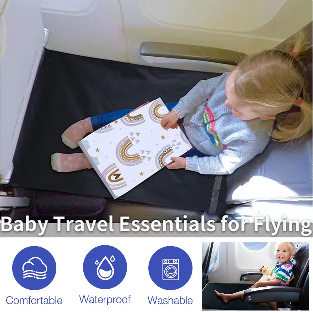Reposapiés de Avión para Niños, Extensión de Asiento de Avión para Niños, Cama de viaje para niños en avión, para dispositivos de avión, vuelos de corta distancia