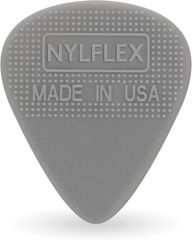 Nylflex Guitar Picks - Nylon Guitar Picks with Grip - Great for Vintage Electric Sounds and Acoustic Strumming - 10 pack, Light (.50mm)