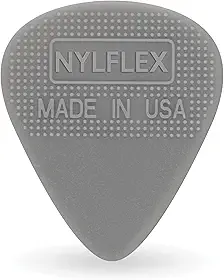 Palhetas de guitarra D'Addario Nylflex – Palhetas de guitarra de nylon com aderência – Ótimo para sons elétricos vintage e cordões acústicos – Pacote com 10, leve (0,50 mm)
