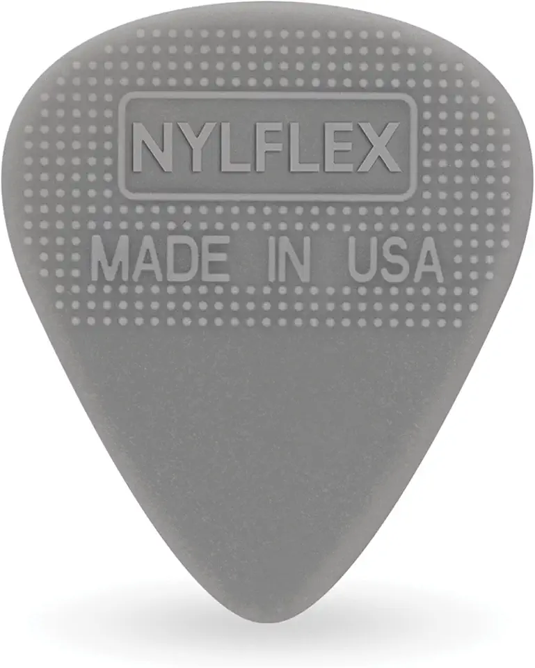 Palhetas de guitarra D'Addario Nylflex – Palhetas de guitarra de nylon com aderência – Ótimo para sons elétricos vintage e cordões acústicos – Pacote com 10, leve (0,50 mm)