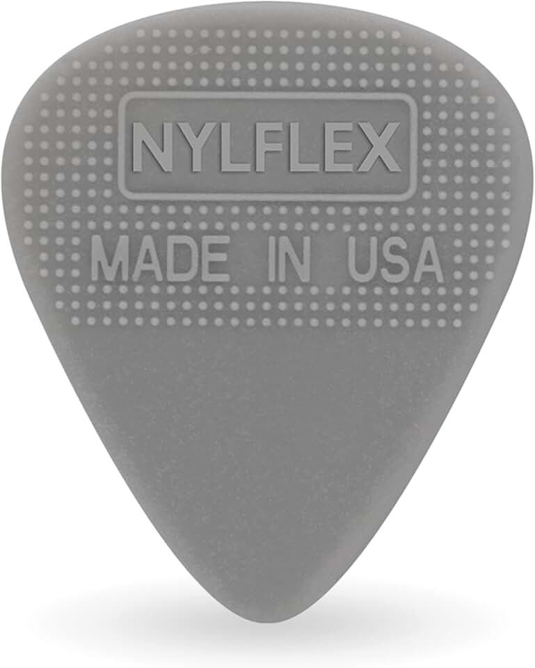 Palhetas de guitarra D'Addario Nylflex – Palhetas de guitarra de nylon com aderência – Ótimo para sons elétricos vintage e cordões acústicos – Pacote com 10, leve (0,50 mm)