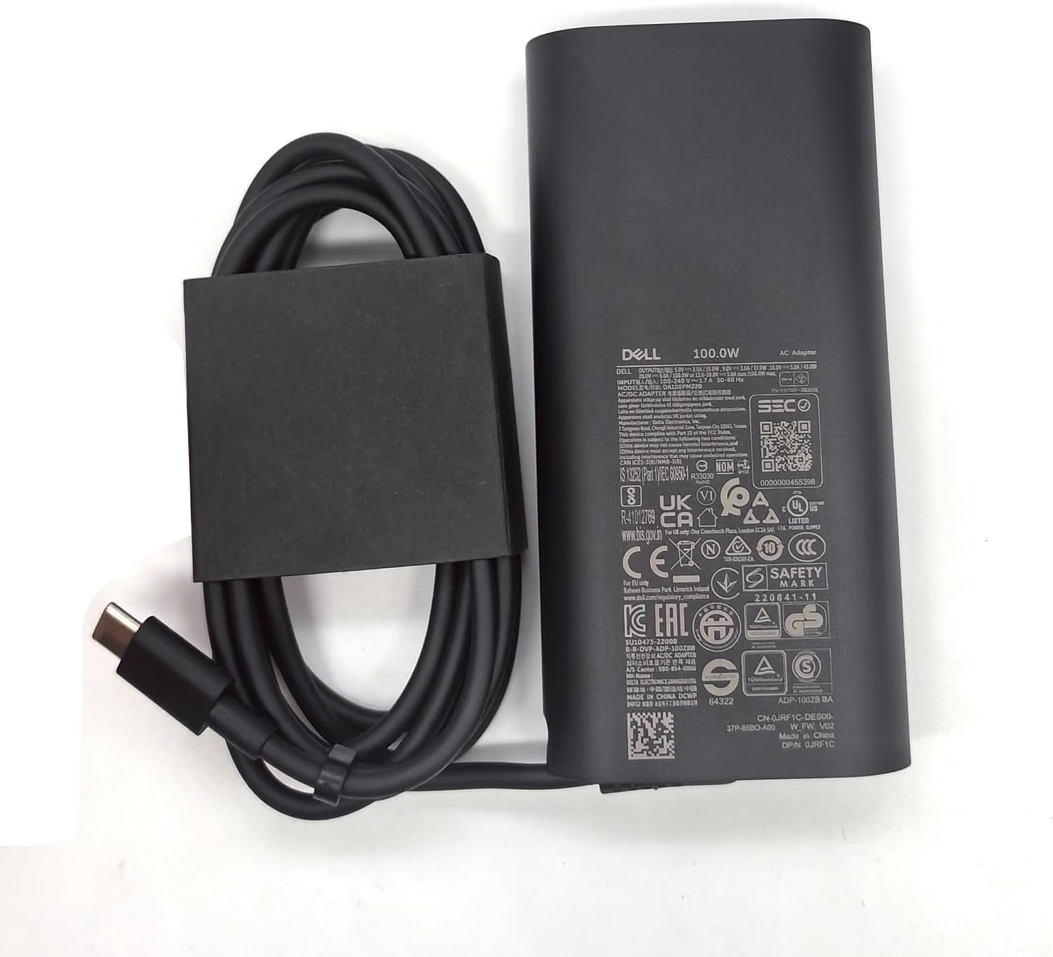 Dell 100W Laptop Charger USB C Type C GAN AC Adapter,Precision 3580 3580 3580 3581 Charger,Latitude 7640 5540 9440 AC Adapter,Inspiron 14 Plus 7430, Black, DA100PM220