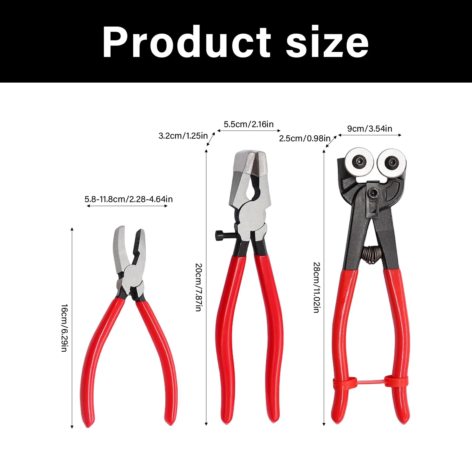 Lot de 16 outils de coupe en acier robuste pour couper le verre et le verre lisse et précis