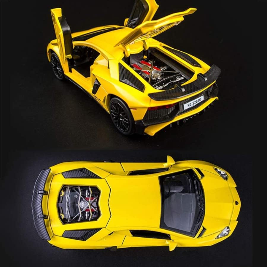 Image of Lamborghini LP-750 1:32 Model Car with Box, Zinc Alloy Pull Back Toy car with Sound and Light for Kids Boy Girl Gift [Colors as Per Stock]