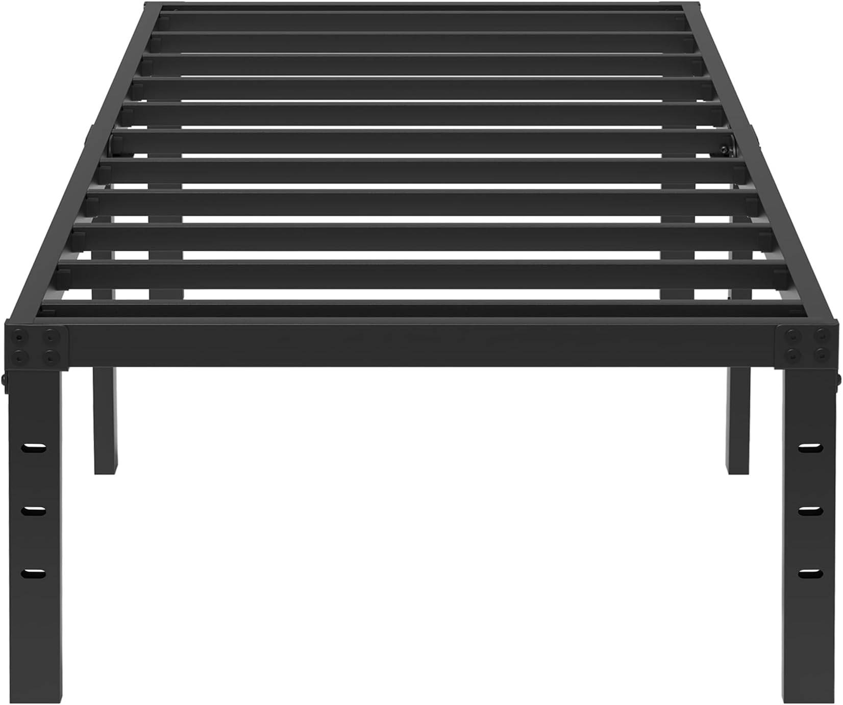 Amazon.com: QEROMY Bed Frame No Box Spring Needed, Heavy Duty Metal ...