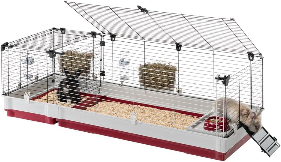FERPLAST Guinea Pig cage Rabbit cage Cage and Accessories Included Openable