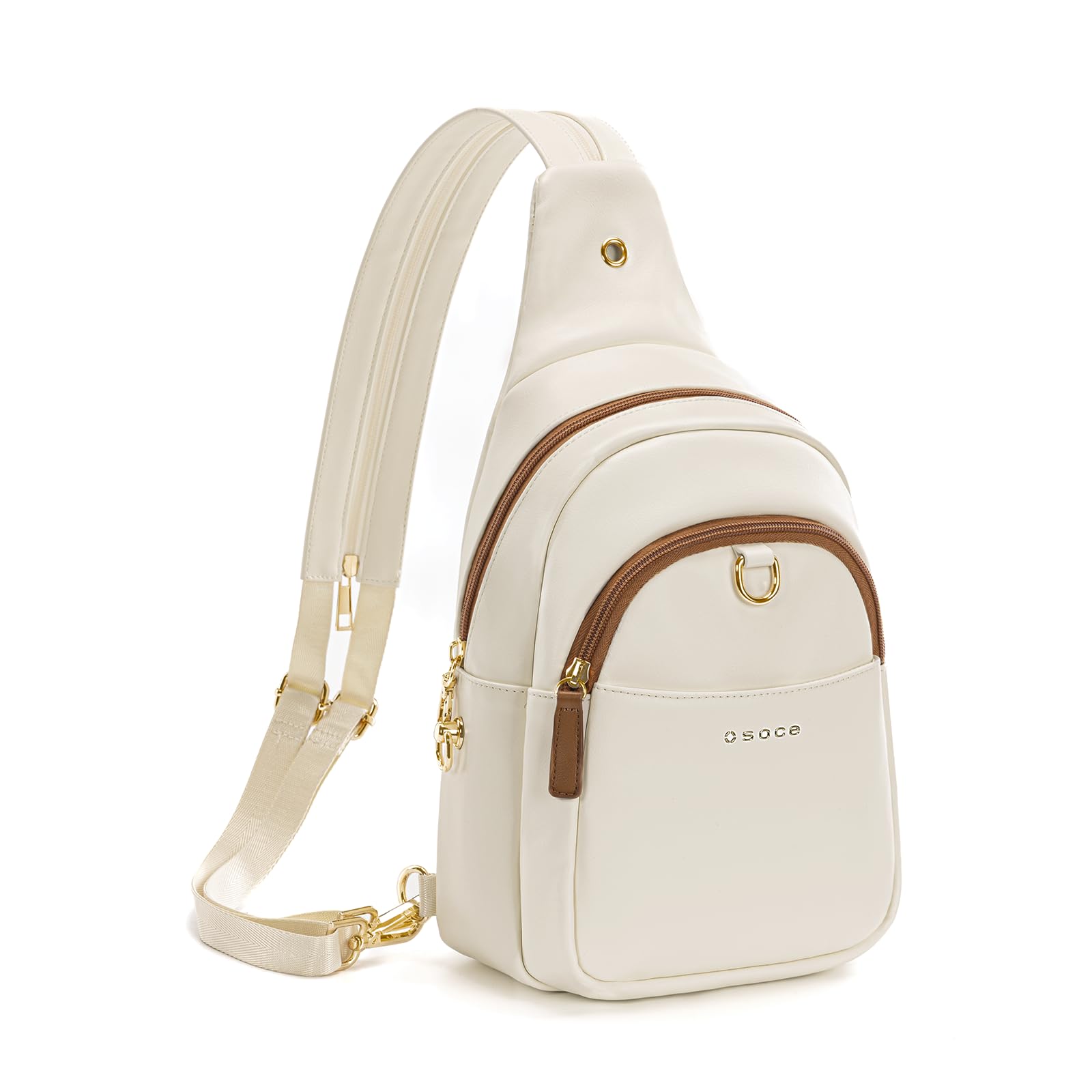 OSOCE Crossbody Bag for Women, Sling Bag Anti Theft, PU Leather Chest Purse