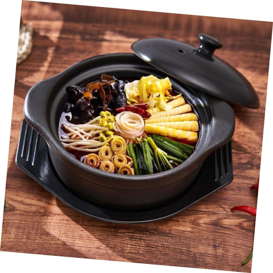 Ceramic Casserole Food Stew Pot Kitchen Stew Pot Lid Non-stick Smooth Surface