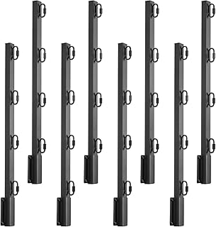 VEVOR Fence Post Extender, 8 Packs 23.8 in Barbed Wire Arm, Sturdy Steel Fence Height Extender, Flat or Surface Mounted Barbed Wire Extension Arms, Protect Privacy and Prevent Pets Jumping Off
