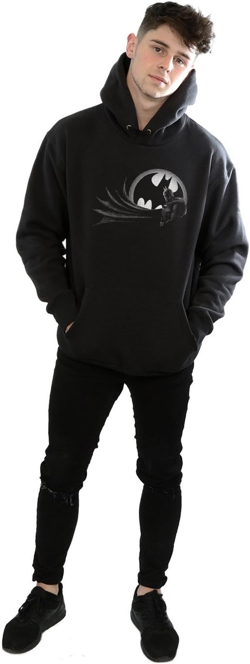 DC Comics Men's Batman Spot Hoodie XXX-Large Black