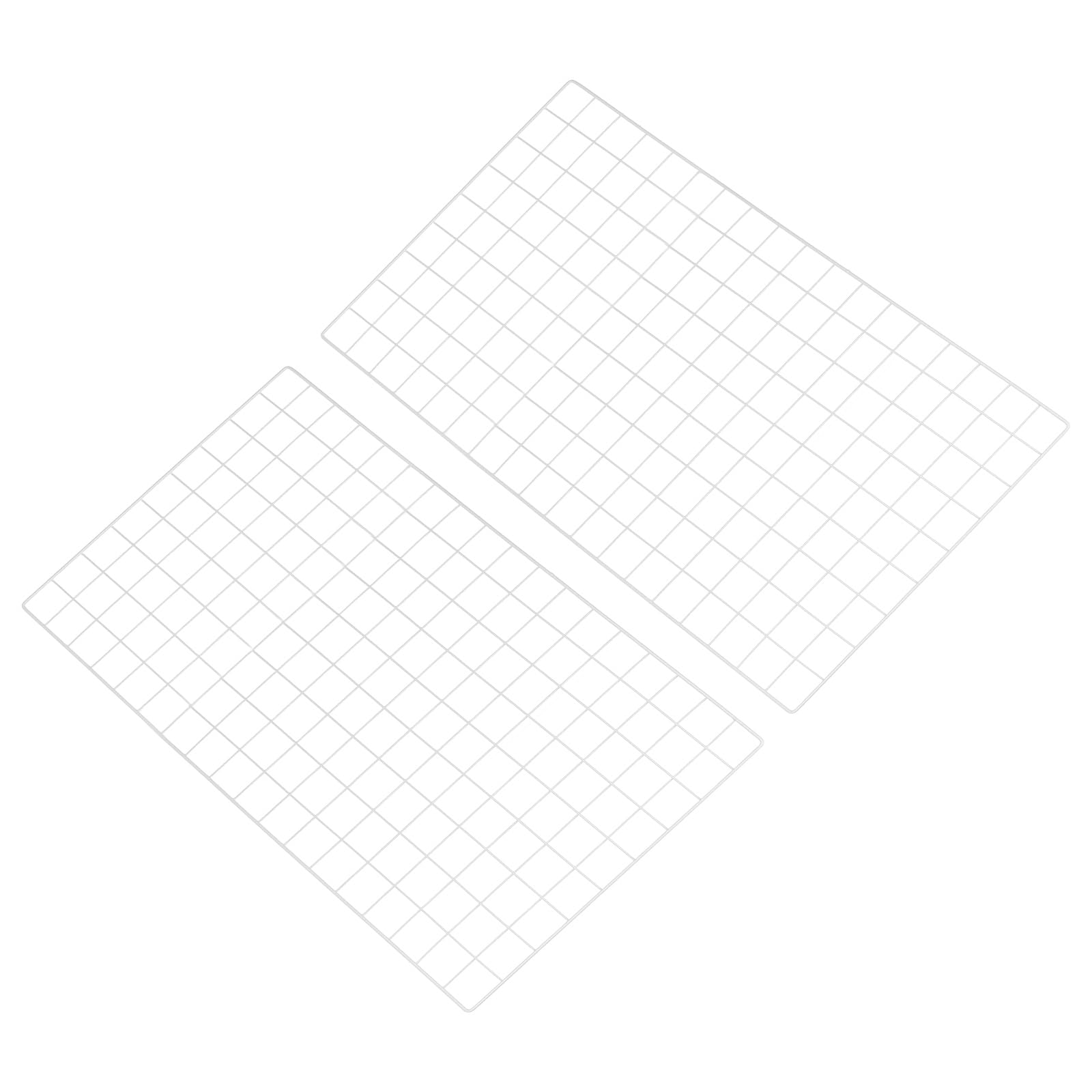 PATIKIL 95x45cm Wire Grid Panel, 2 Pack Board Photo Pictures Memo Display Grid Panels Hanging Organizer Wall Decorative Panel for Home Office Wedding, White