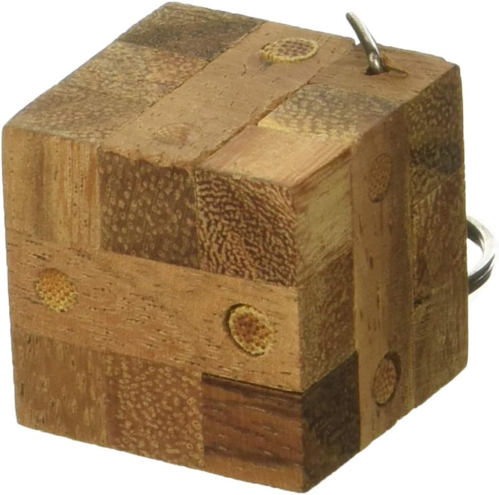Project Genius IQ108D Pure Genius Keychains: Overdrive Brain Teaser Puzzle, Wooden