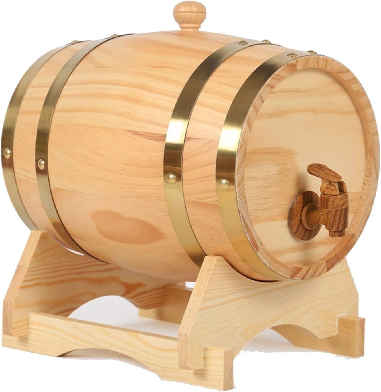 Barril De Vino Vintage, Barril De Madera De Roble, Barril De Vino De Madera con Grifo, Soporte De Madera, Barril De Roble, Barriles De Vino Decorativos For El Hogar For Whisky(20L)