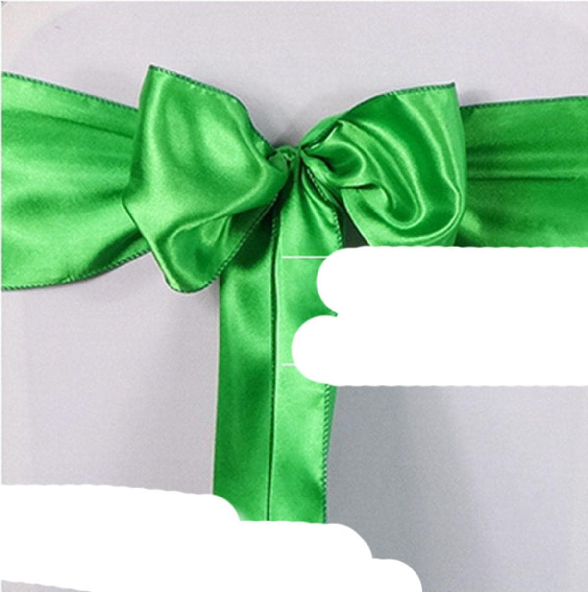 Fascia Per Sedia Con Fiocco In Spandex, Verde, Confezione Da 50 Pezzi, Per Matrimoni E Feste