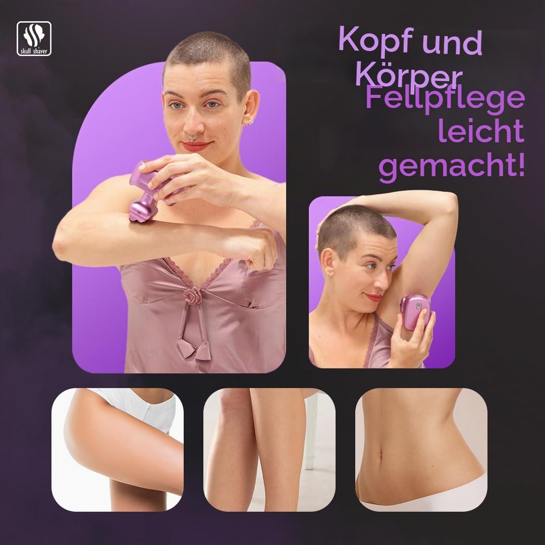 Skull Shaver One Lion Purple Pro Rasierer für Frauen - Einfache Haarentfernung - Elektrorasierer mit gestufter Doppelfolientechnologie | Einfache Haarentfernung, Elektrorasierer mit gestufter Doppelfolientechnologie, Für Frauen