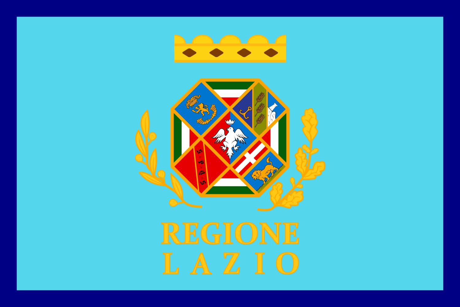 Drapeau paysage Lazio 1995 de 1.35m² pour habiller un mur de chambre