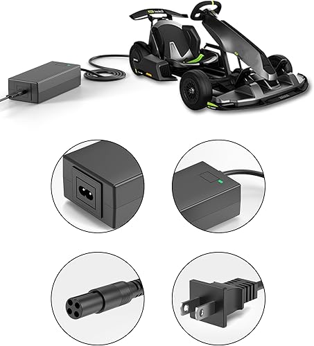 Miniatura 7 de VHBW Reemplazo de 63 V para cargador Segway Ninebot compatible con Segway Ninebot S/S-MAX/Mini lite/Mini PRO/Go Kart, Gokart PRO, 4 clavijas para