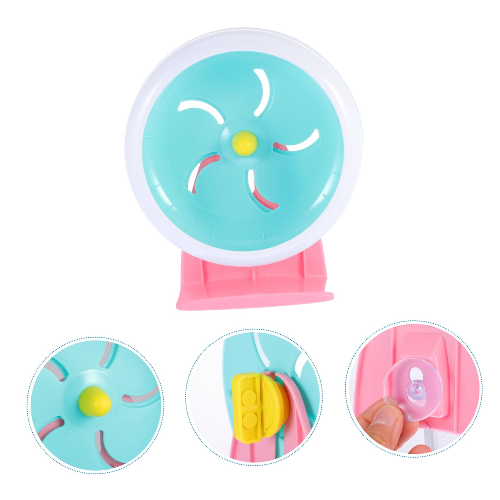 FOMIYES 2piezas Hamster Ejercicio Rueda Silenciosa De Plástico para Pequeñas para Hámsters y Jerbos Juguete De Ejercicio para Roedores Diseño Antideslizante y Seguro