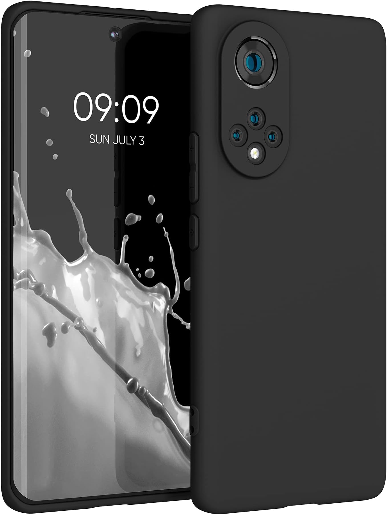 kwmobile Case for HONOR 50 Case - Soft Cover - Shockproof TPU Material - Wireless Charging - Black