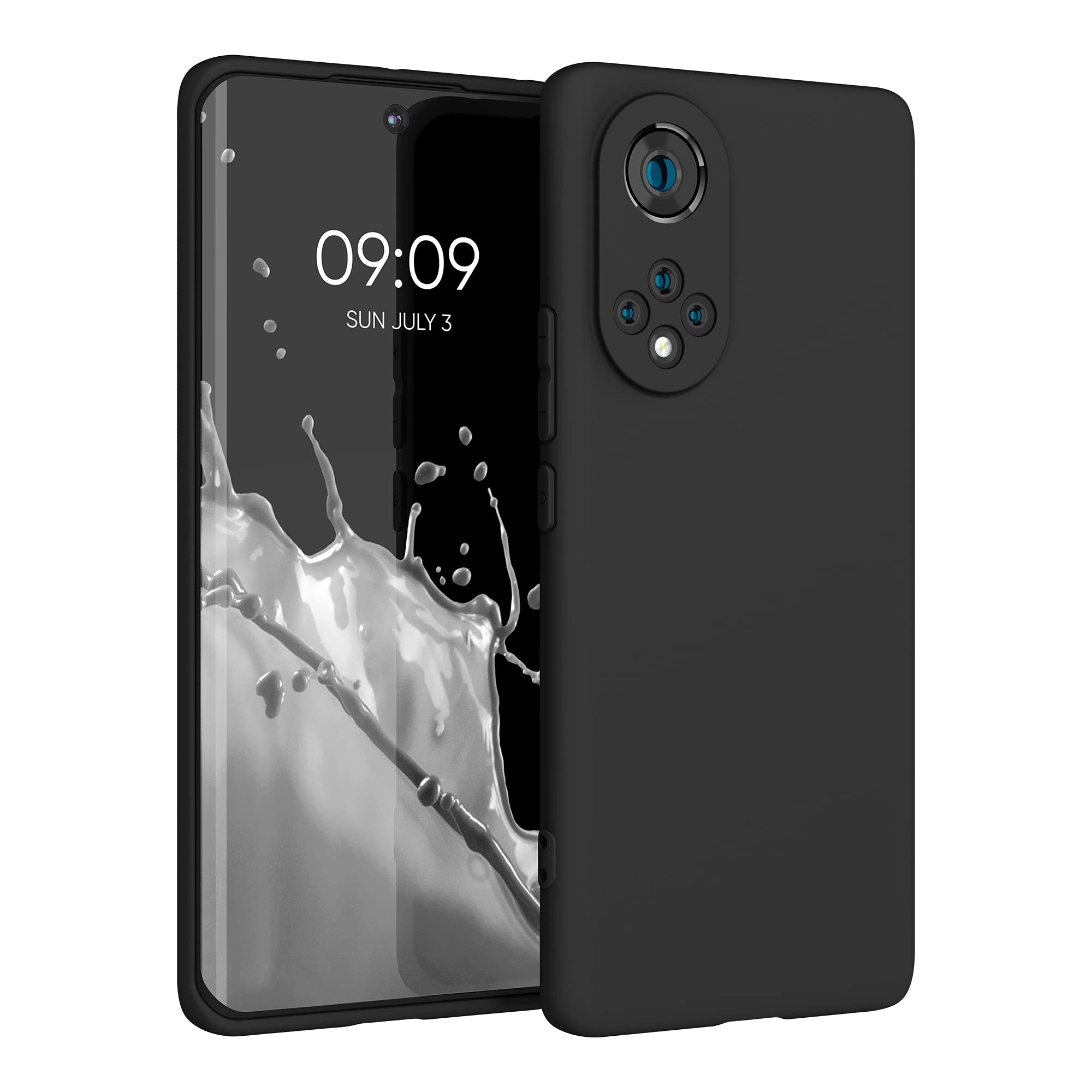 kwmobile Case Compatible with HONOR 50 Case - Soft Slim Protective TPU Silicone Cover - Black