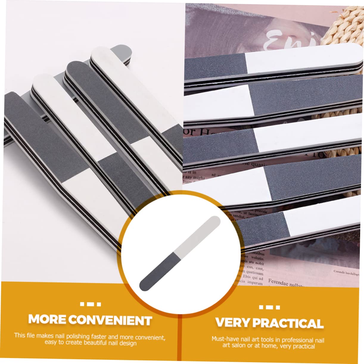 FRCOLOR 60pezzi Filo Per Unghie Spugna e Vetrata Strisce Per Lucidatura e Pedicure Strumenti Professionali Per Manicure e Delle Unghie