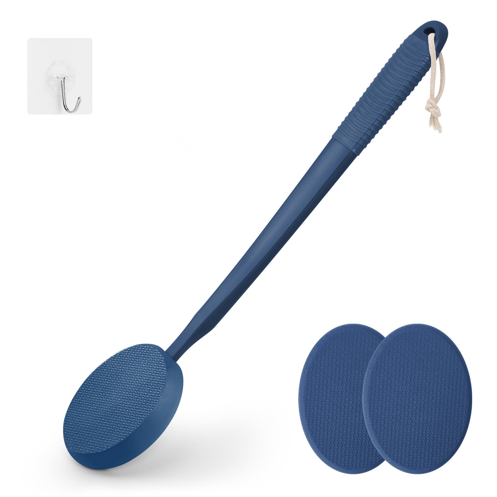 Lotion Applicator for Back Feet & Legs with Long Plastic Handle, Back Moisturizer Cream, Self Tanning, Sunscreen, Ointment
