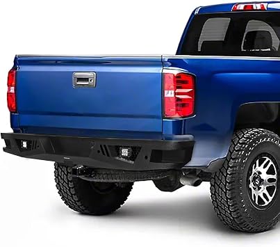 u-Box Silverado 1500 Rear Bumper Steel Step Back Bumper w/LED Lights Compatible with Chevy Silverado 1500 Pickup Trucks 07-18
