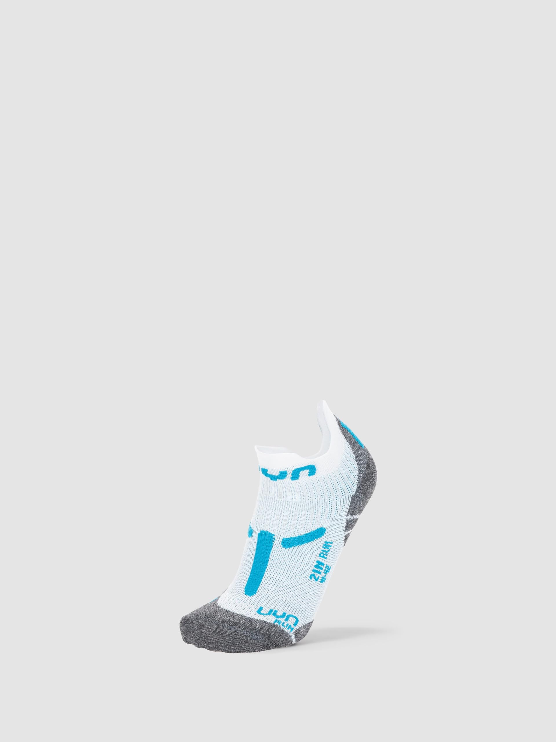 UYN S100224 RUN 2IN Socks Women's White/Turquoise 40