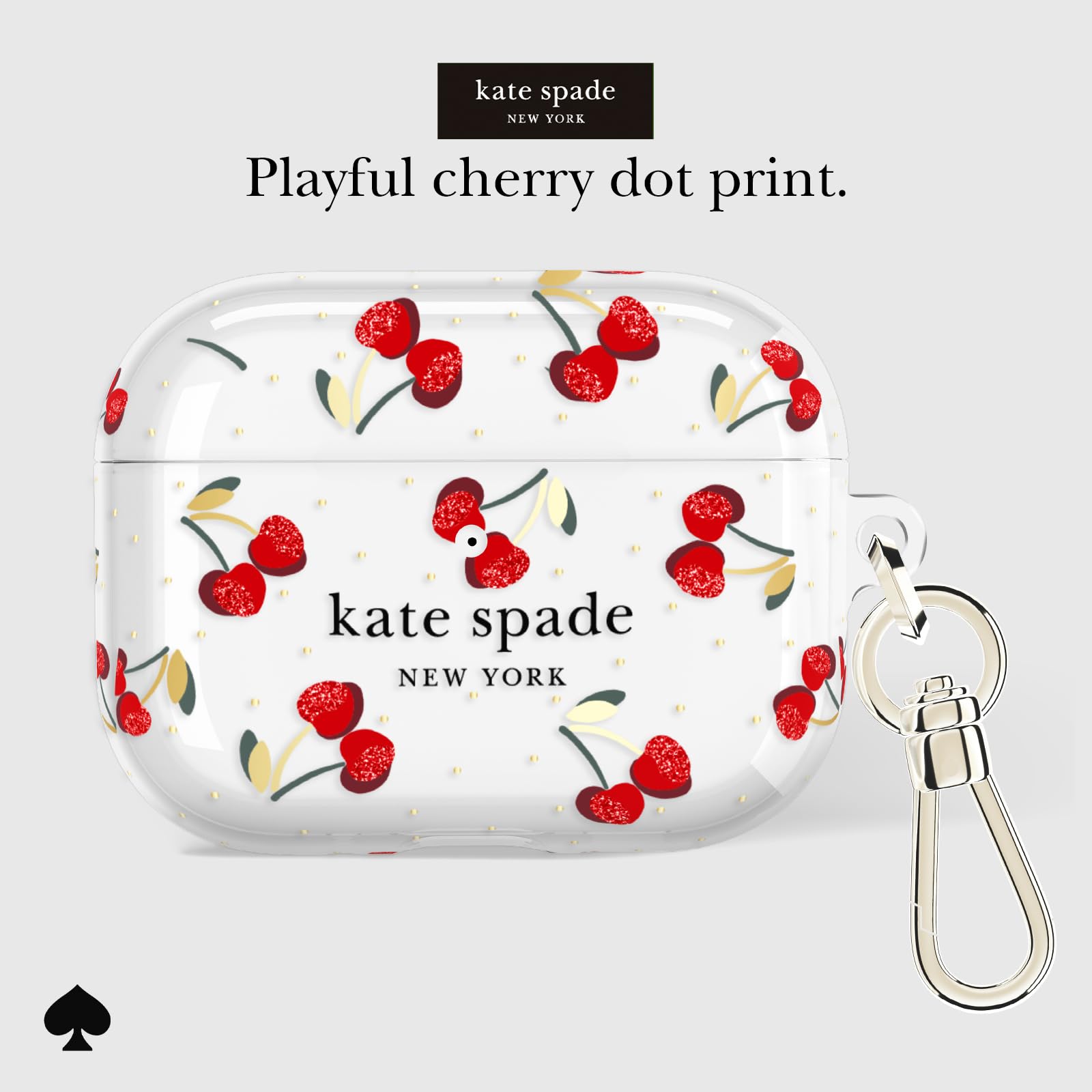 ケイトスペード AirPodsPro3 ケース チェリードット Amazon | Kate Spade New York AirPods Pro 3 保護ケース キーチェーン