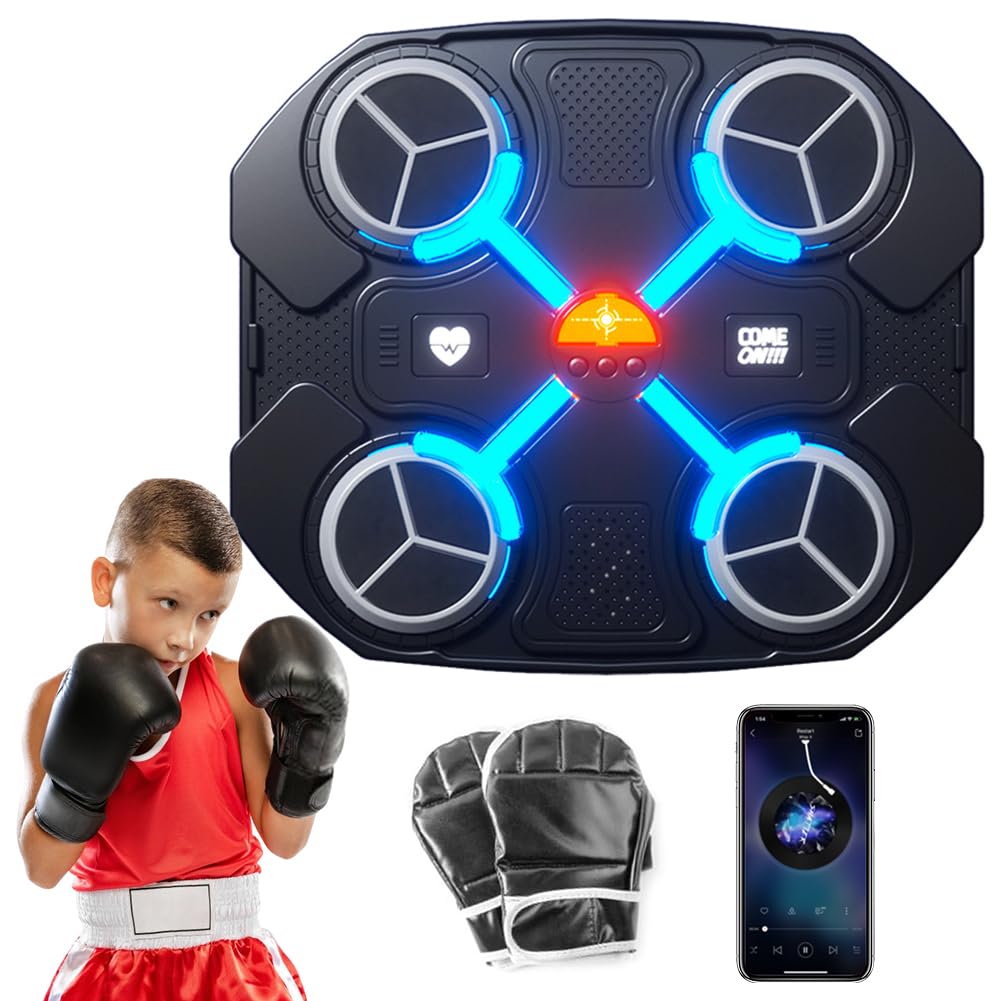 Music Boxing Machine Tirapugni, Macchina Musicale Elettronica a LED Montata a Parete, per Adulti, Disco Musicale, Attrezzatura a Percussione per La Casa (27.5 * 32 CM)