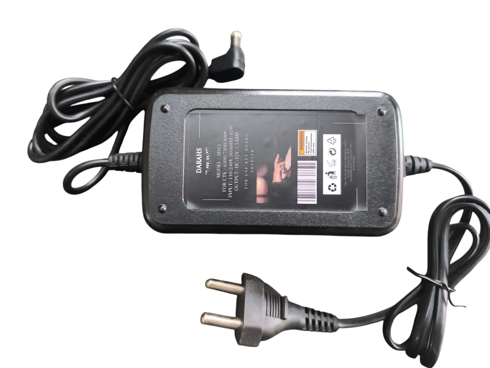 DARAHS 12V Power Adapter Charger Compatible with Casio Keyboards CTK-6300, CTK-7300, CTX-8000IN – Durable & Safe Replacement Power Supply-image-29