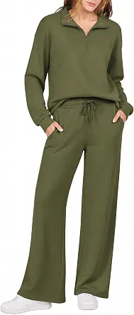  2 Piece Sets for Women Half Zip Lounge Sets Matching Fall Outfits