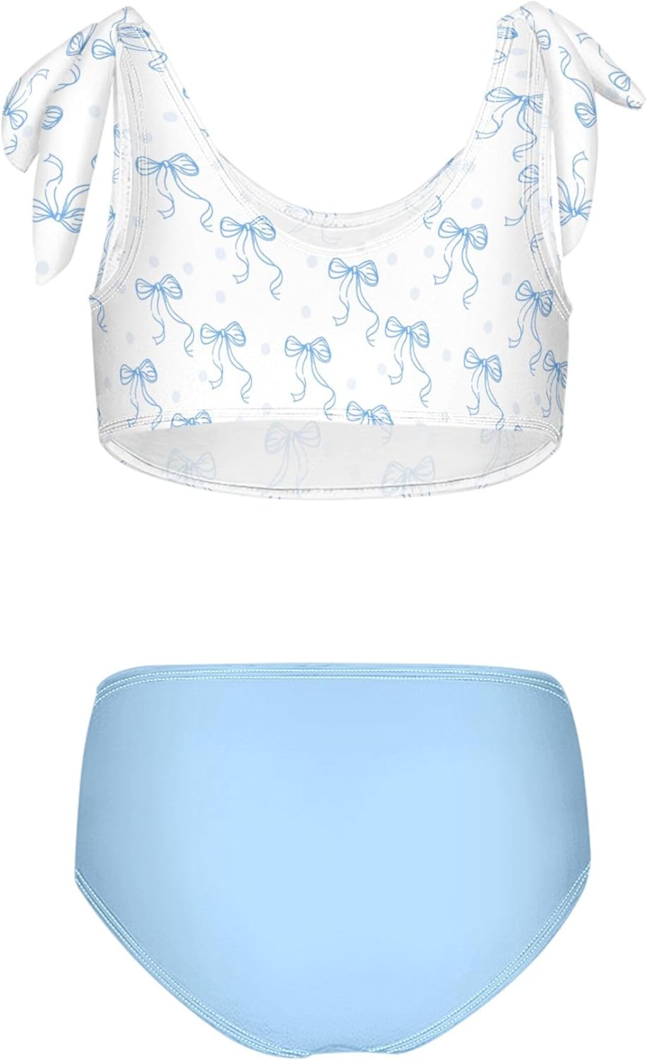 Girls Tankini Swimsuit Bathing Suit Two Piece Bikini Summer Beach Swimwear with Adjustable Strap 3-12 Years Cheetah Leopard - Image 5