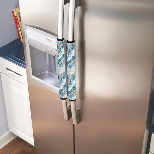 Vista 118 de 6 fundas lavables para manijas de puerta de refrigerador, protector antideslizante para nevera, horno, lavavajillas, mantener alejadas de huellas