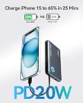 INIU Chargeur portable, Ultra Mince 10000mAh PD 20W Power Bank avec câble intégré, téléphone externe Powerbank Compatible avec iPhone 15/14/13/12/11, Samsung S22/S21, Google, AirPods, iPad, etc.