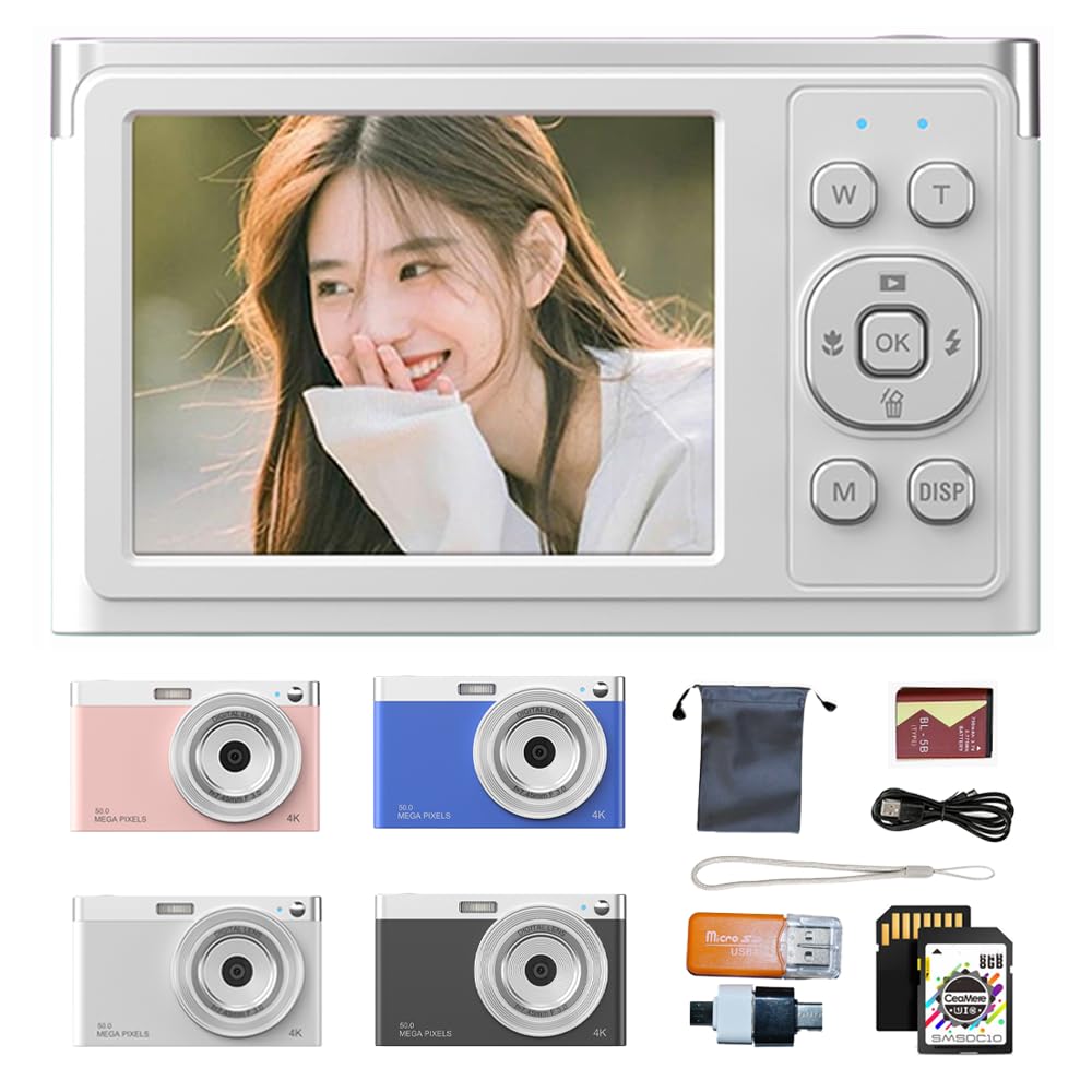 デジタルカメラ yossy Amazon | YonaEssys デジタルカメラ 5000万画素 4K録画 64GB SD