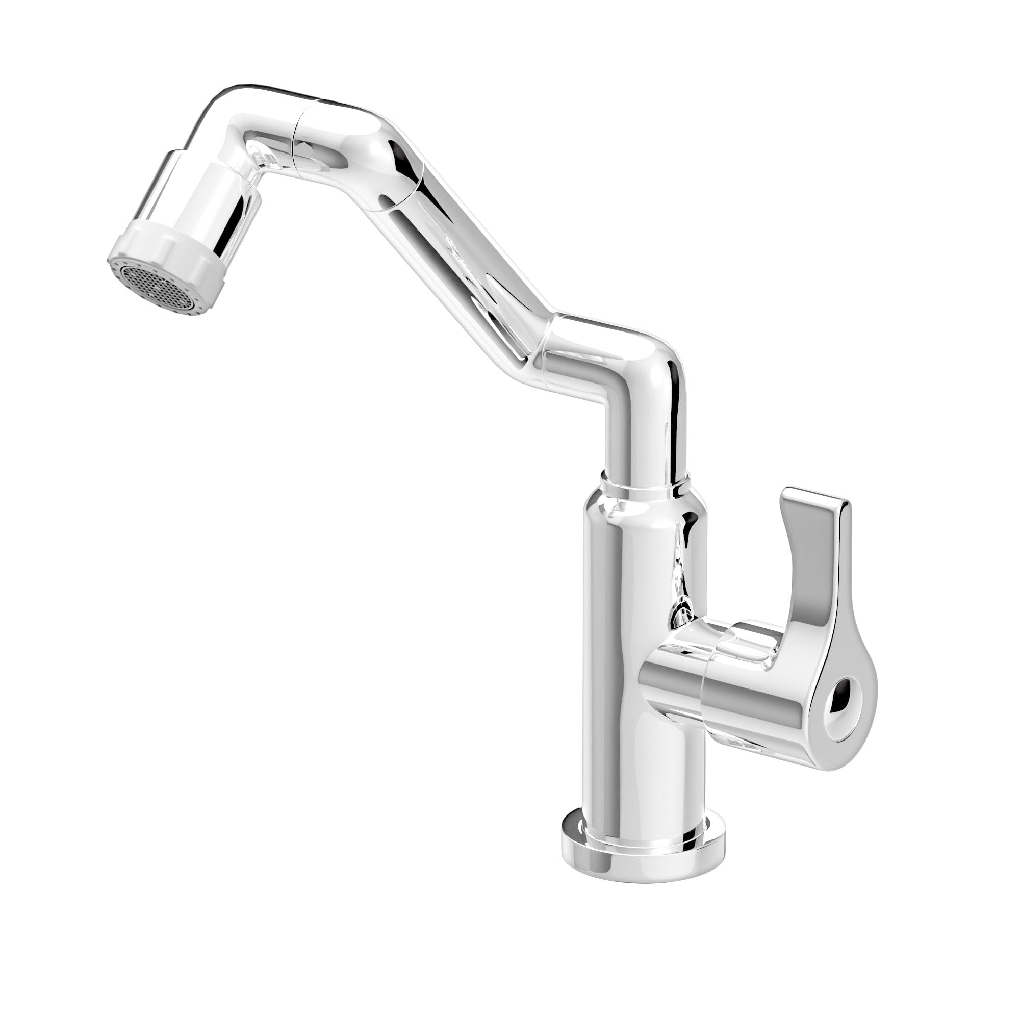 Pixaflo Robotic Arm Swan Neck Tap for Wash Basin | 1080 Degree Swivel Robotic Arm Mechanical Spout | Cold Water Tap | Dual Flow | Chrome Finish (B0D22GN9WK) Amazon Price History, Amazon Price Tracker
