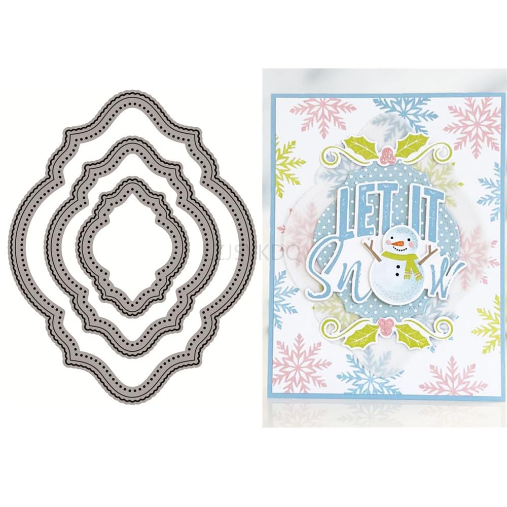 Tags Die Cuts for Card Making, Vintage Lace Metal Cutting Dies for Paper Scrapbooking, DIY Stencils for Album Party Wedding Festivals Decoration — image 1